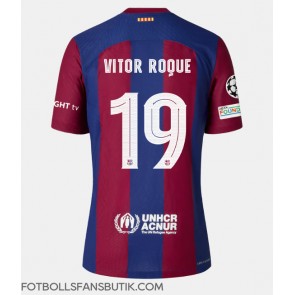 Barcelona Vitor Roque #19 Replika Hemmatröja 2023-24 Kortärmad